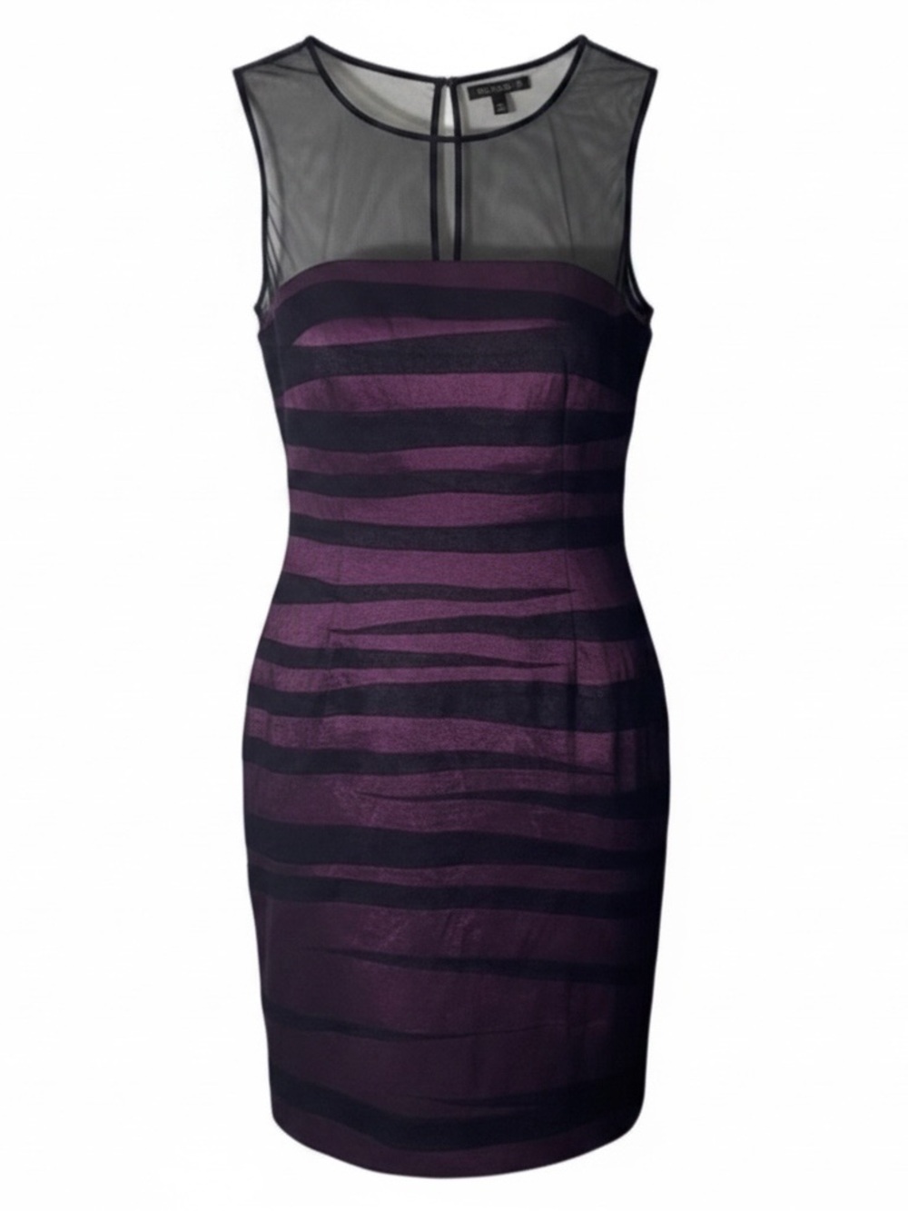 JS Collections | Purple & Black Midi Cocktail Formal Dress | 6